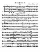 Brahms - Piano Quartet No.3 - Score and Parts