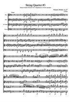 Brahms - String Quartet No.3 - Score and Parts
