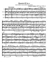 Brahms - String Quartet No.2 - Score and Parts