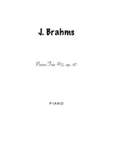 Brahms - Piano Trio No.2 –  Piano Score & Parts