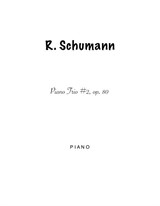 Schumann - Piano Trio No.2 – Piano Score & Parts